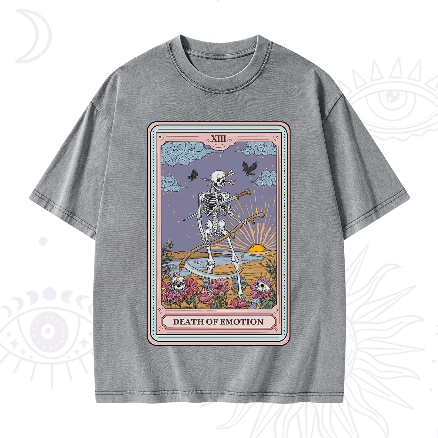 Purplehecate The Death Of Emotion Tarot Washed T-Shirt