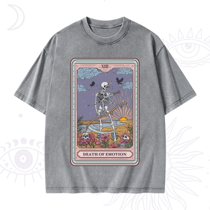 Purplehecate The Death Of Emotion Tarot Washed T-Shirt