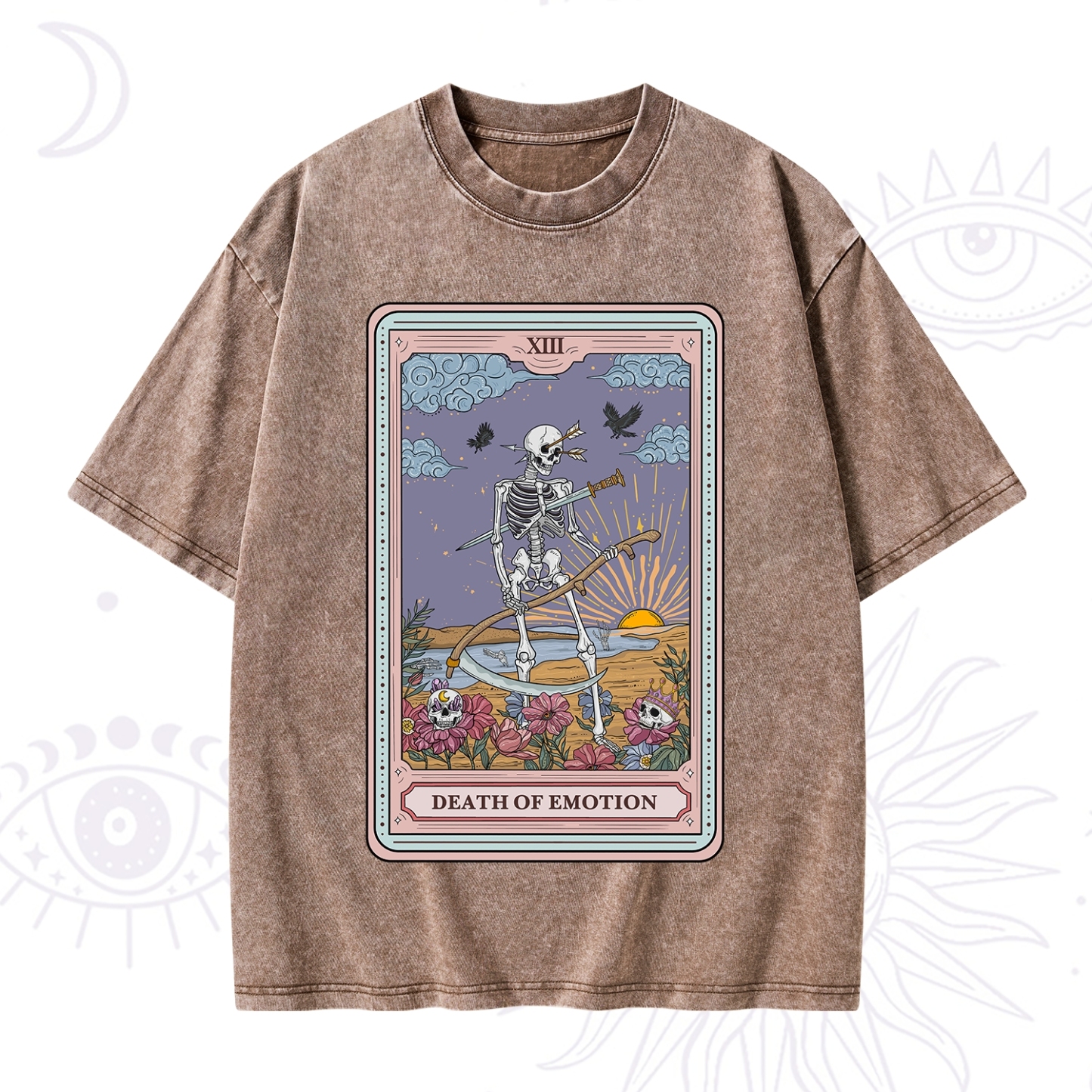 Purplehecate The Death Of Emotion Tarot Washed T-Shirt