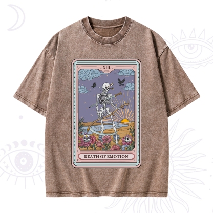 Purplehecate The Death Of Emotion Tarot Washed T-Shirt