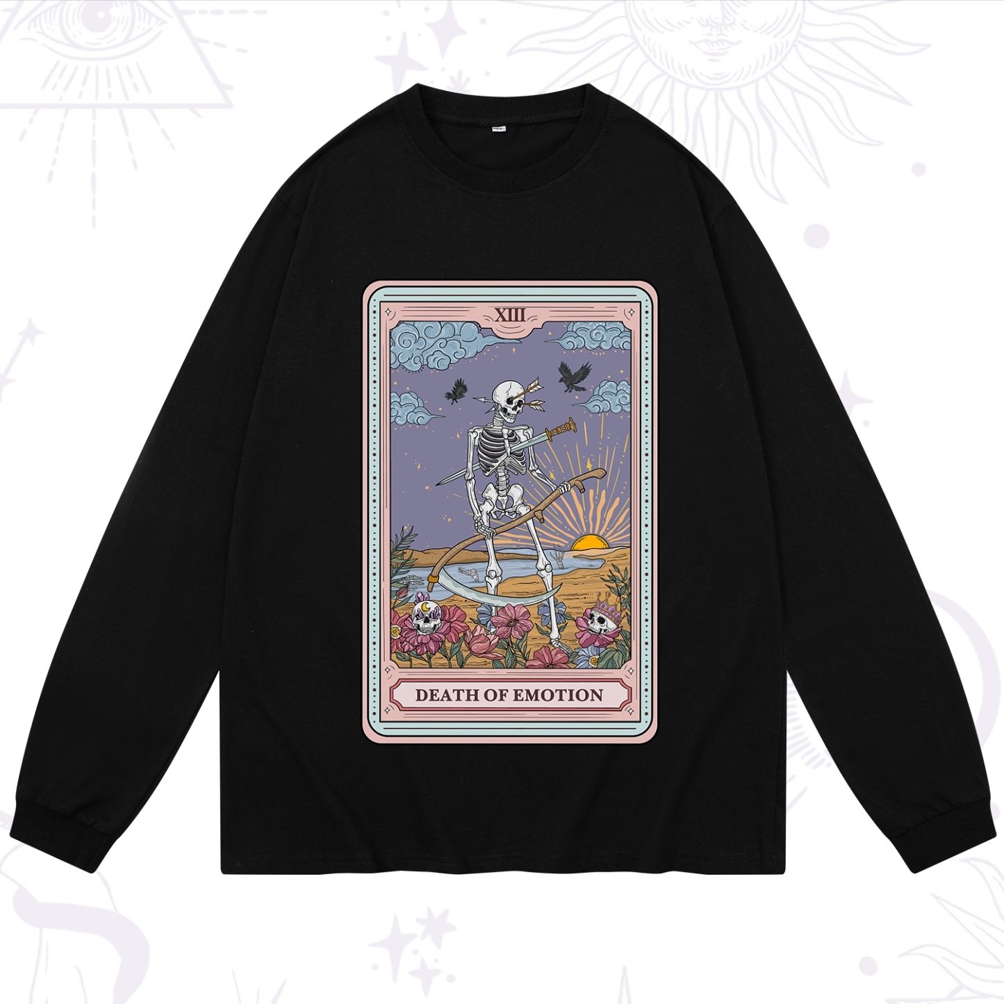 Purplehecate The Death Of Emotion Tarot Long Sleeve T-Shirt