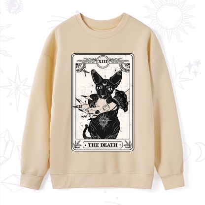 Purplehecate The Death Cat Tarot Sweatshirt