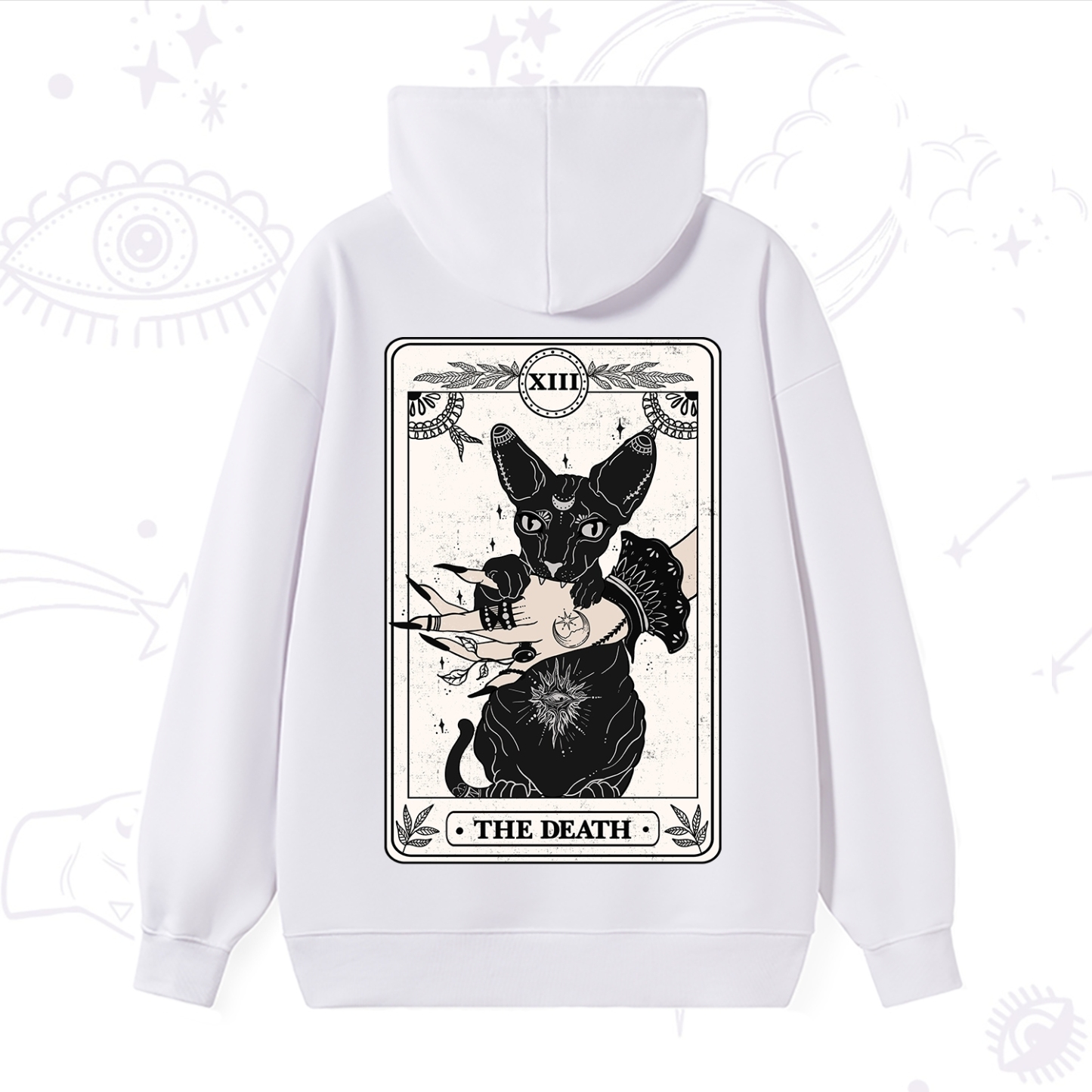 Purplehecate The Death Cat Tarot Hoodie