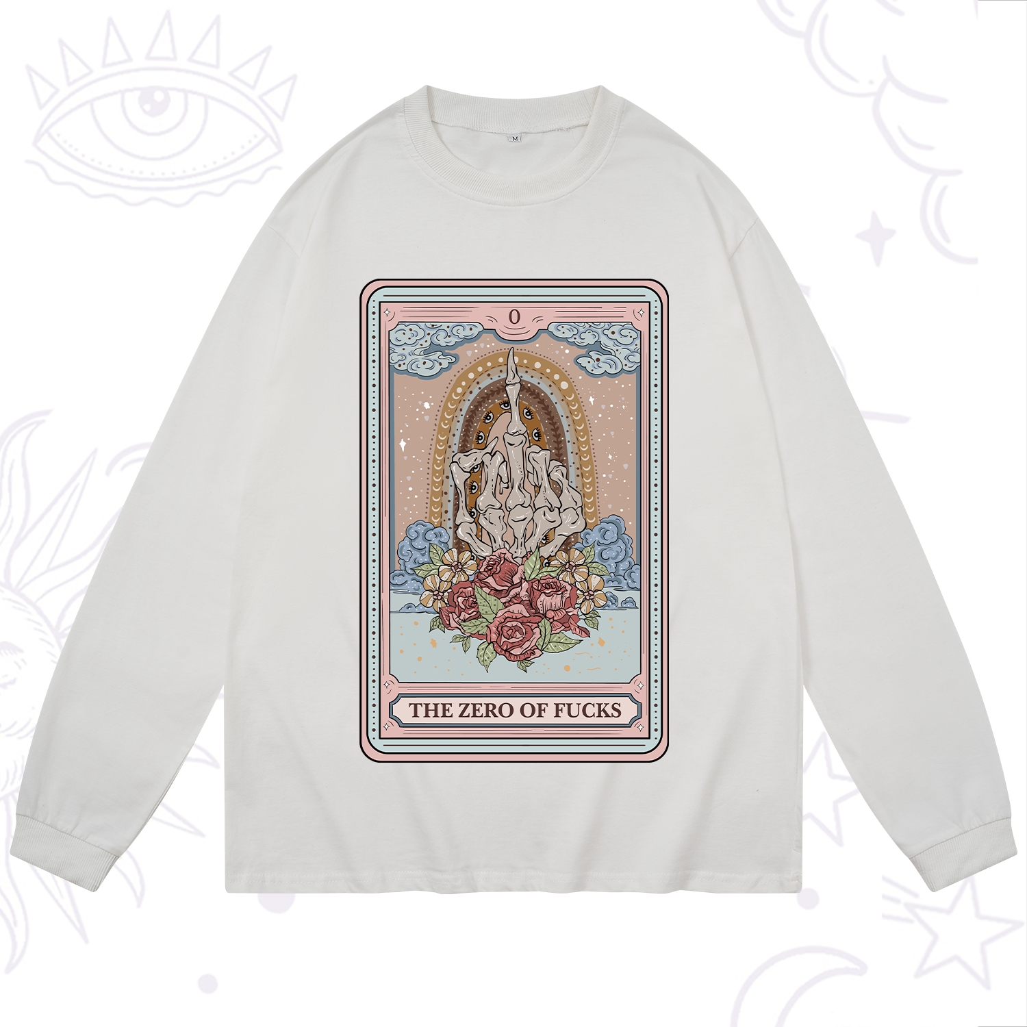 Purplehecate The Zero Of Fucks Tarot Long Sleeve T-Shirt