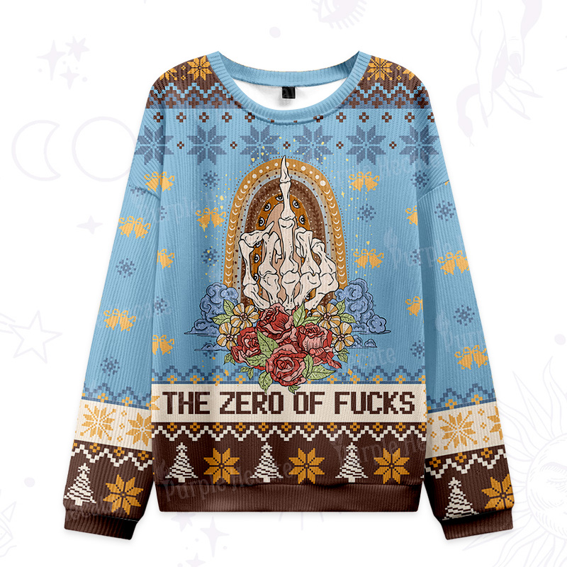 Purplehecate The Zero Of Fucks Tarot Ugly Christmas Sweatshirts