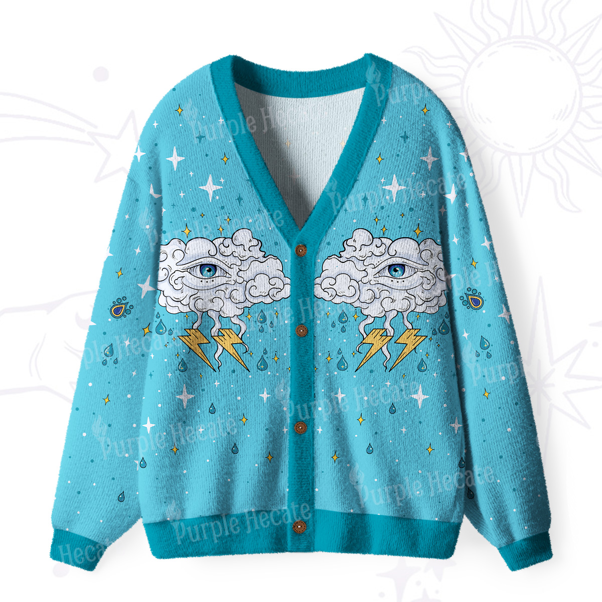 Purplehecate Sorry I'm A Water Sign Ugly Cardigan Sweaters