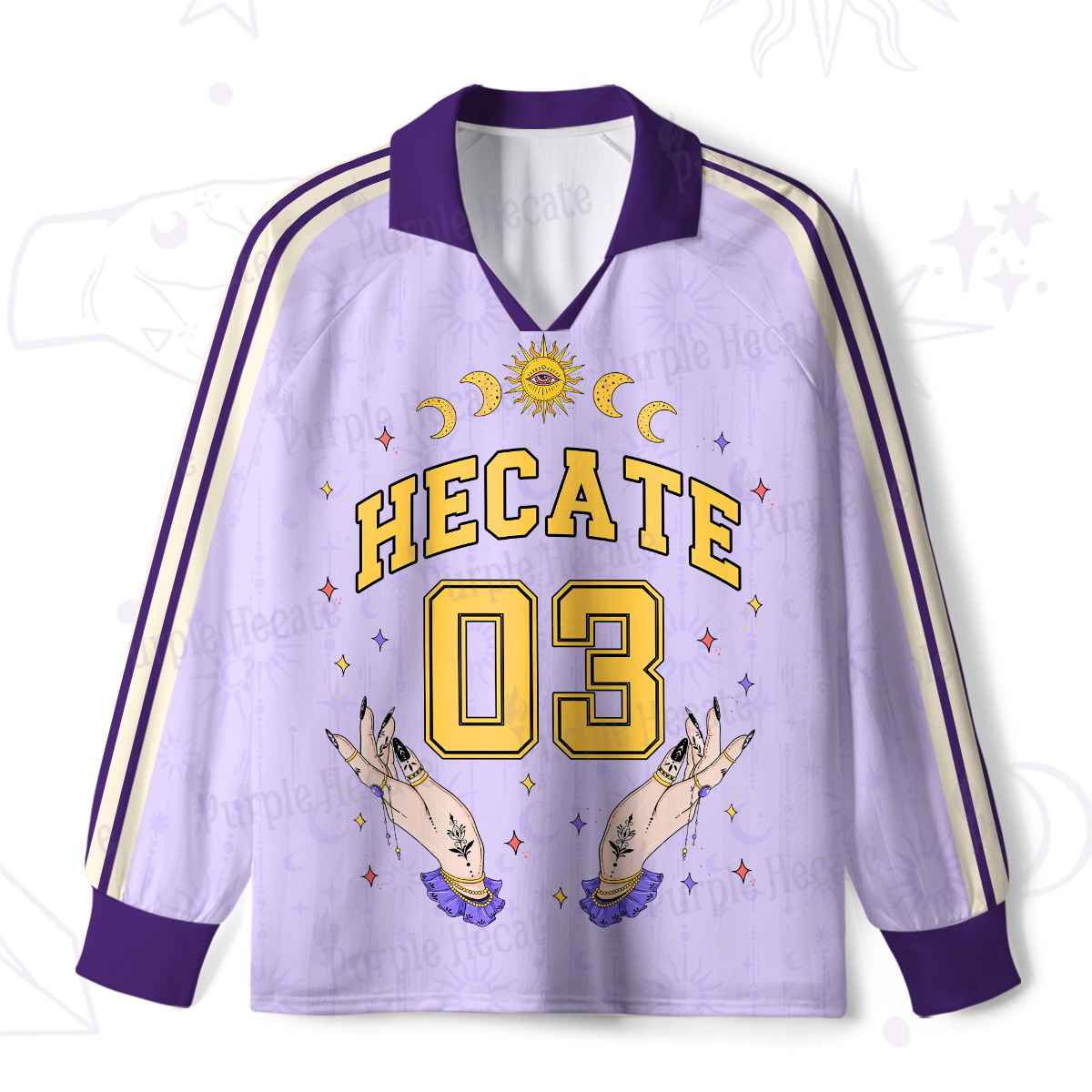 Purplehecate Hecate Moonlight Sorcery Long Sleeve Jersey Shirt