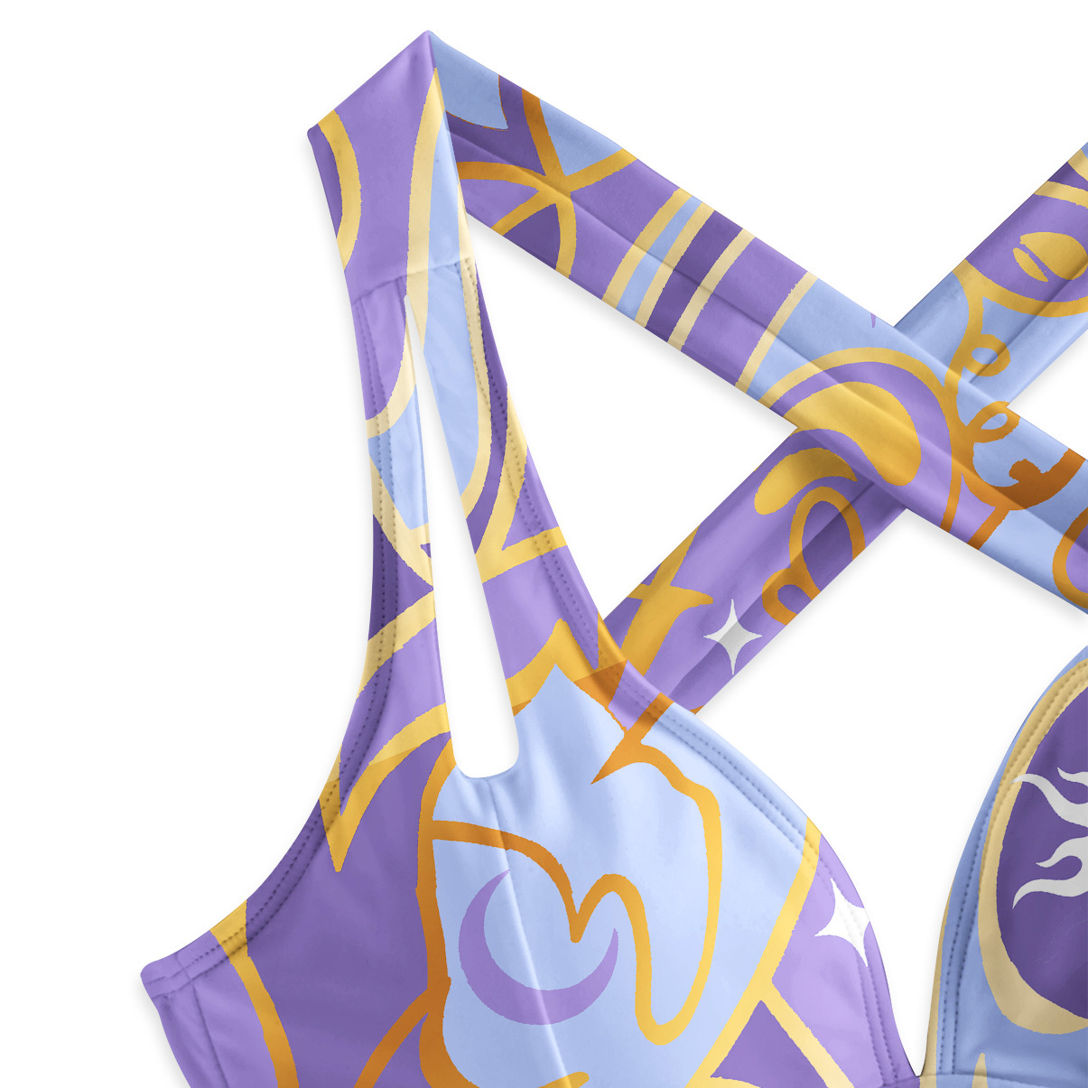 Purplehecate Divination Night Print One-Piece Swimsuit