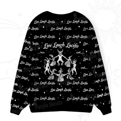 Purplehecate Live Laugh Lucifer Ugly Cardigan Sweaters