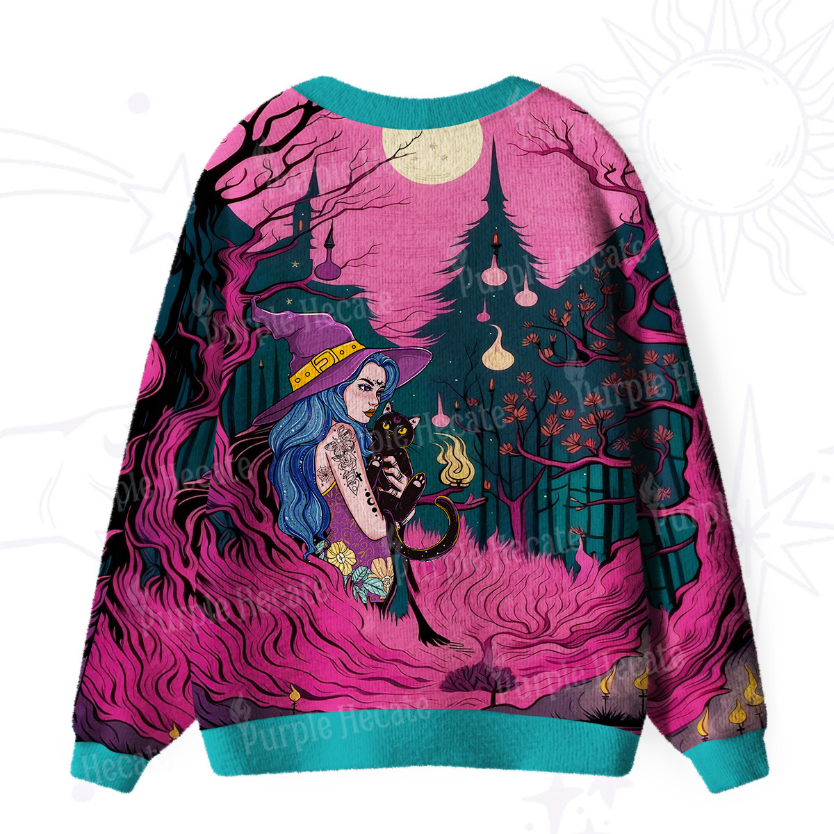 Purplehecate The Witch and Her Familia Ugly Cardigan Sweaters