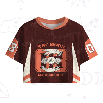 Purplehecate Funny The Moon Made Me Do It Crop Sports Jersey