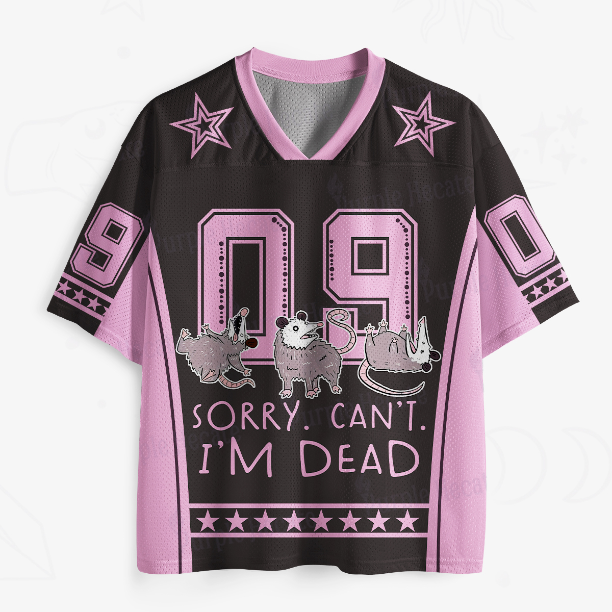 Purplehecate Funny Possum Sorry I Can't I'm Dead Mesh Jersey