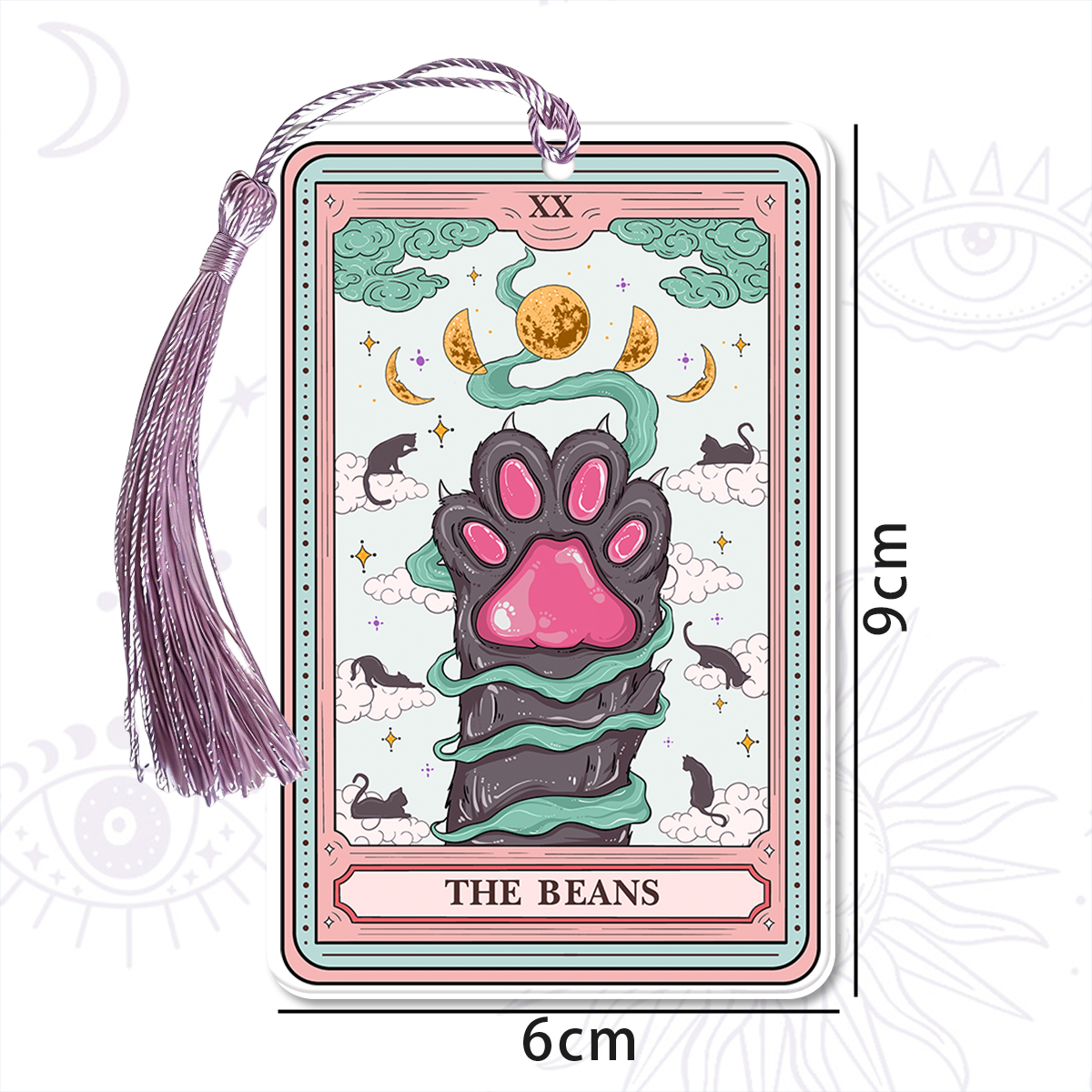 Purplehecate The Beans Cat Tarot Bookmark