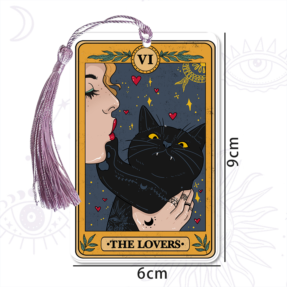 Purplehecate The Lovers Cat Tarot Bookmark