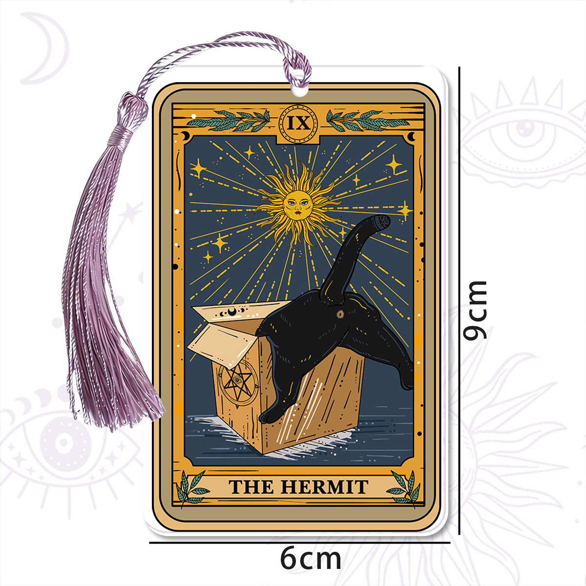 Purplehecate The Cardboard Hermit Cat Tarot Bookmark