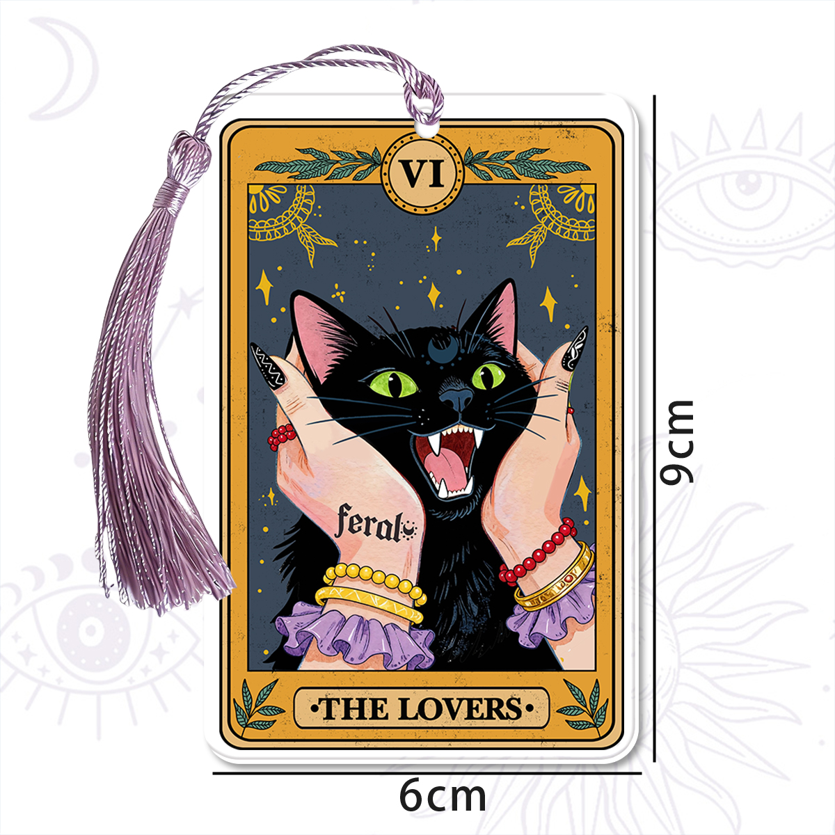 Purplehecate The Lovers Tarot Feral Cat Bookmark