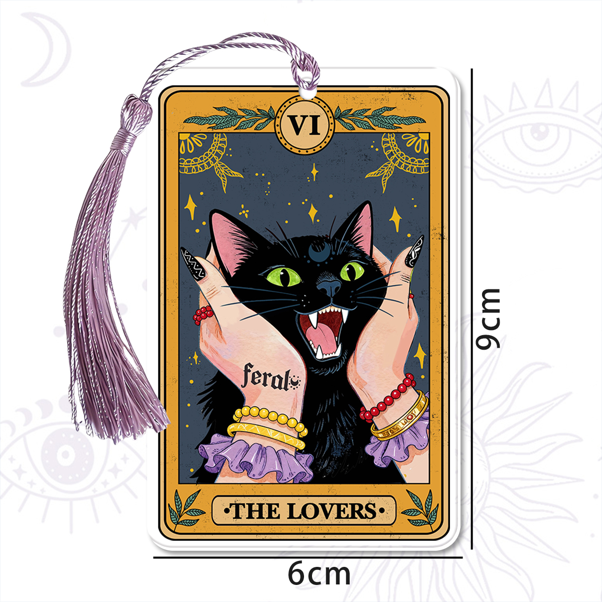 Purplehecate The Lovers Tarot Feral Cat Bookmark