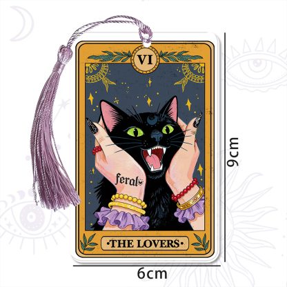 Purplehecate The Lovers Tarot Feral Cat Bookmark