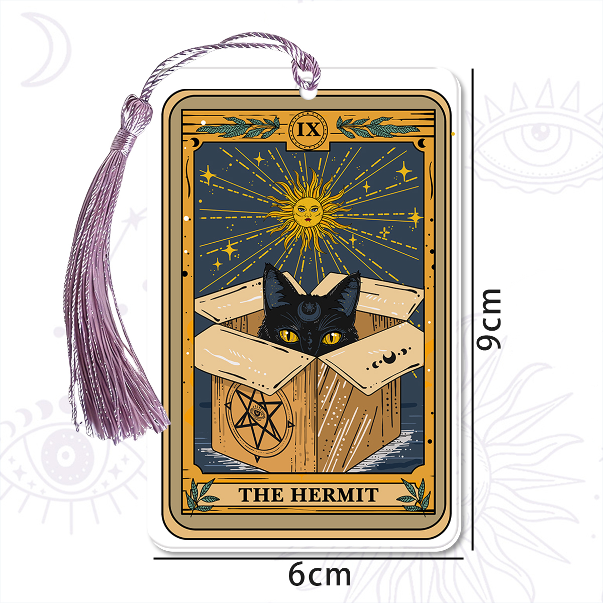 Purplehecate The Hermit Cat Tarot Card Bookmark