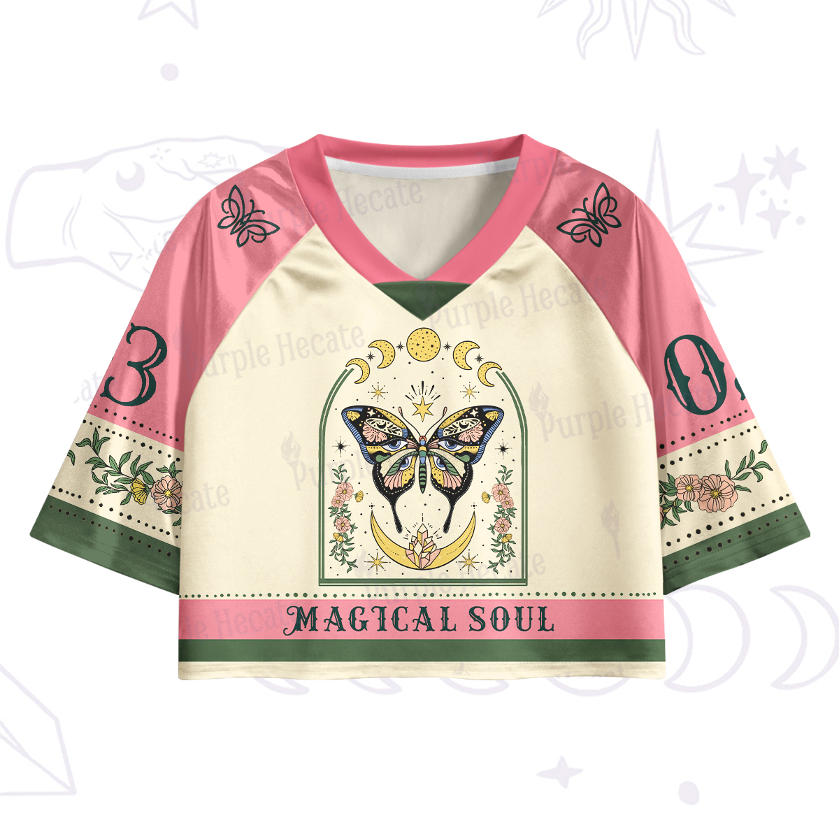 Purplehecate Magical Soul Crop Jersey Top