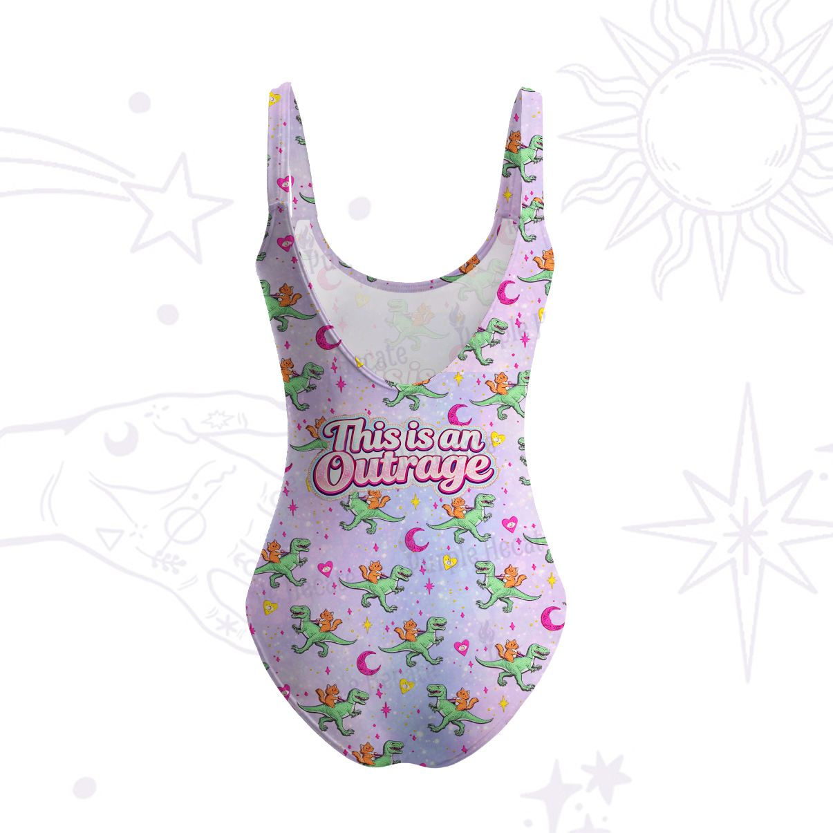 Purplehecate This is an Outrage Tank One Piece Swimsuit