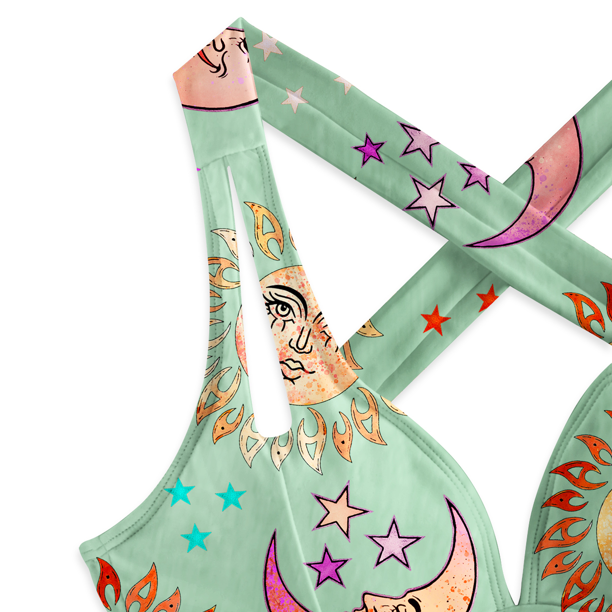 Purplehecate Dancing Suns and Lunar Dreams One-Piece Swimsuit