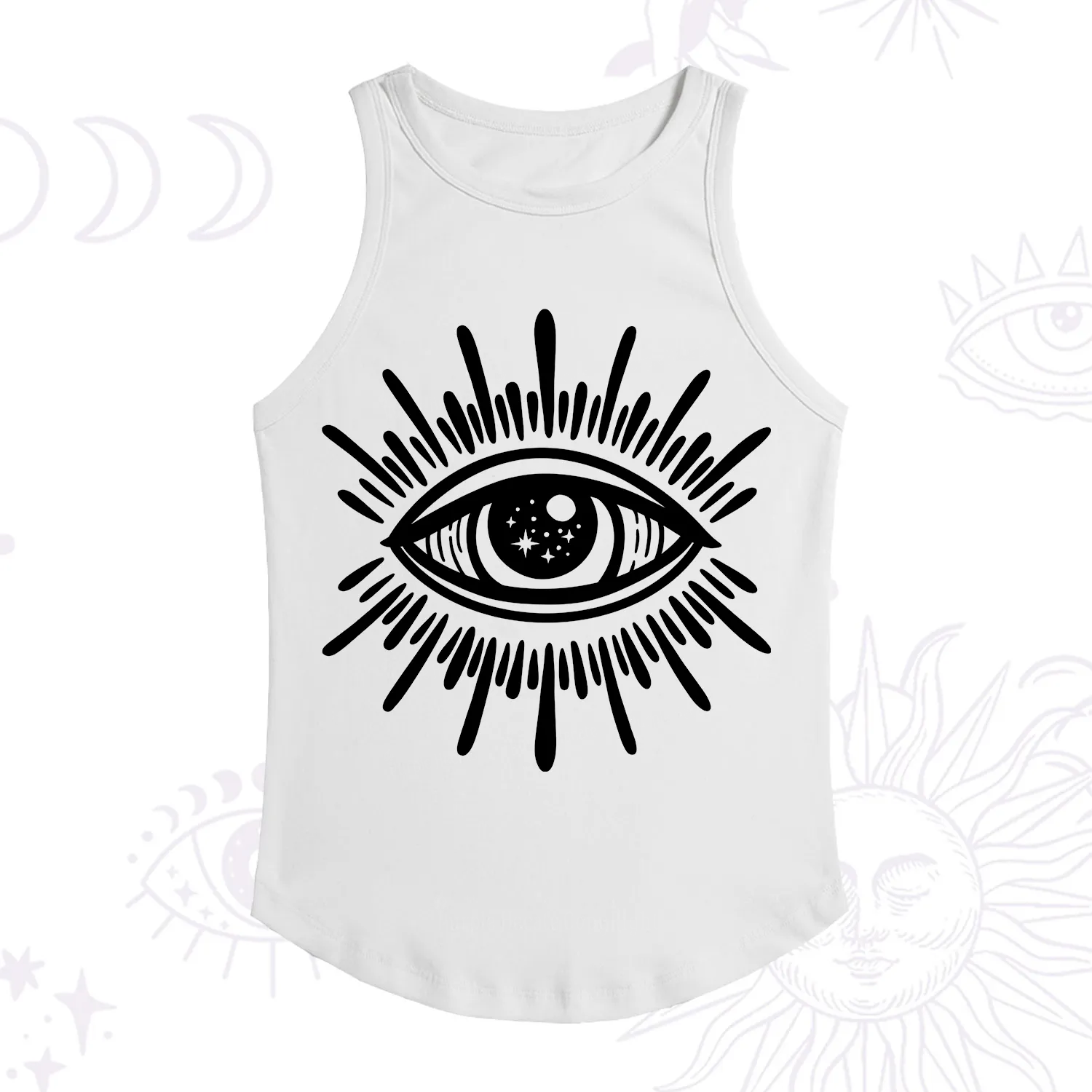 Purplehecate Evil Eye Ribbed Tank Top