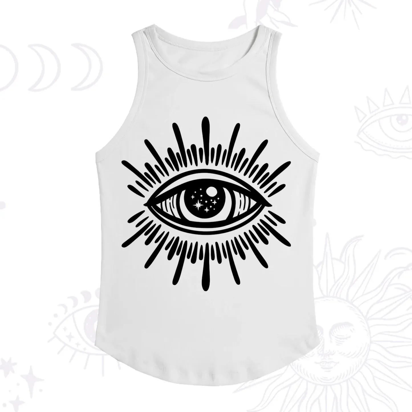 Purplehecate Evil Eye Ribbed Tank Top
