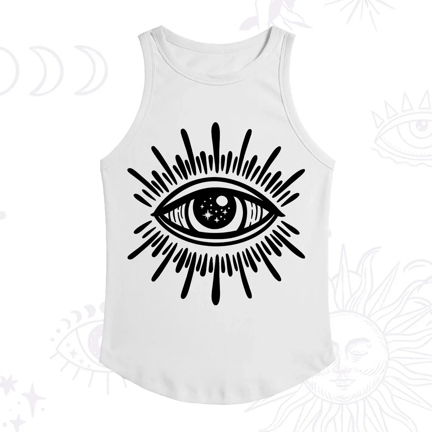 Purplehecate Evil Eye Ribbed Tank Top