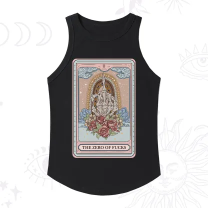 Purplehecate The Zero Of Fucks Tarot Ribbed Tank Top