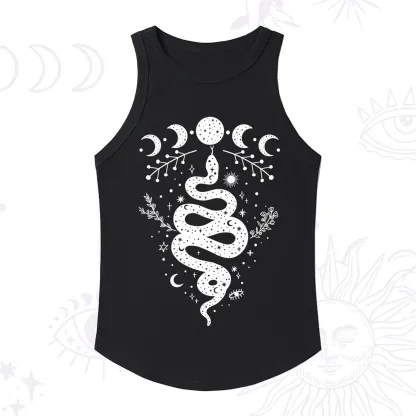 Purplehecate Snake And Moon Phase Comfort Ribbed Tank Top