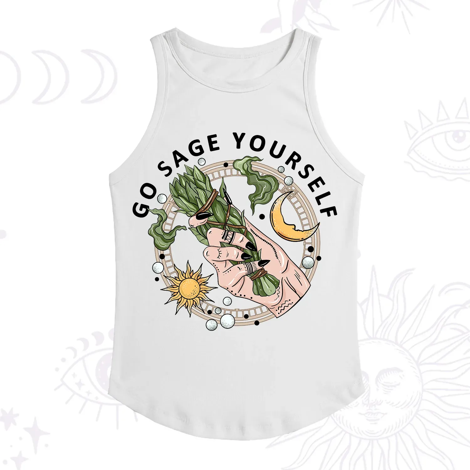 Purplehecate Go Sage Yourself Ribbed Tank Top