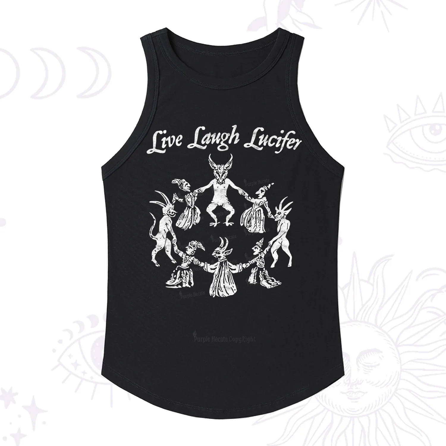 Purplehecate Live Laugh Lucifer Ribbed Tank Top