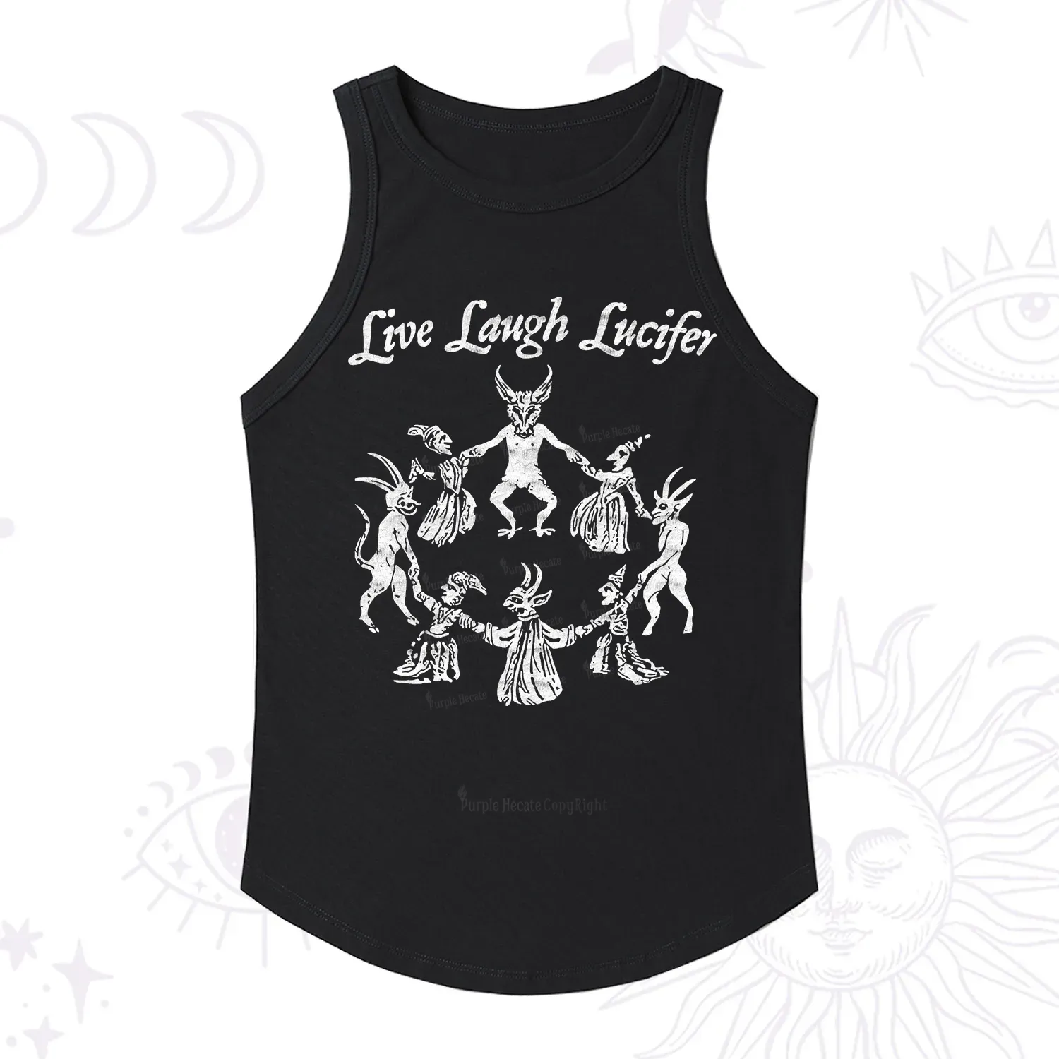 Purplehecate Live Laugh Lucifer Ribbed Tank Top