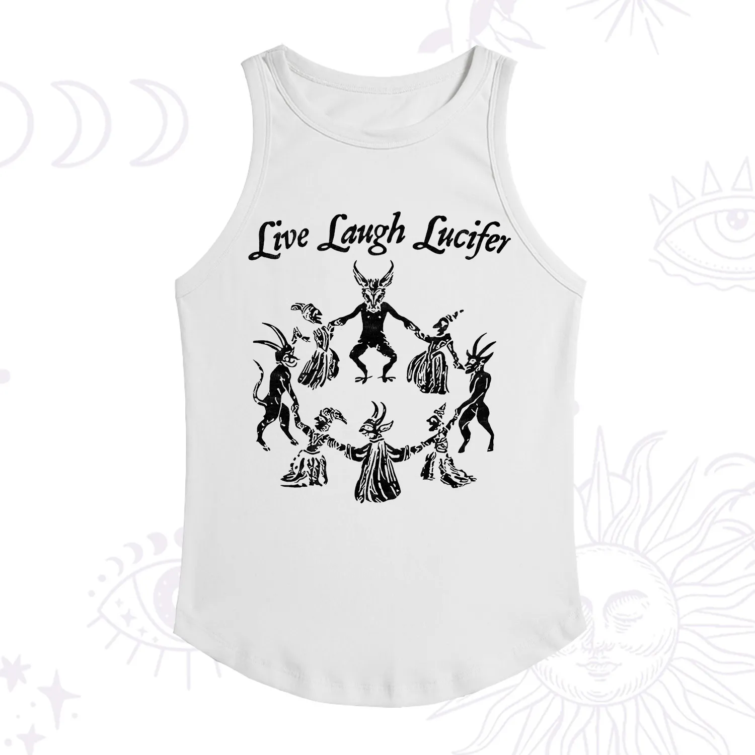Purplehecate Live Laugh Lucifer Ribbed Tank Top