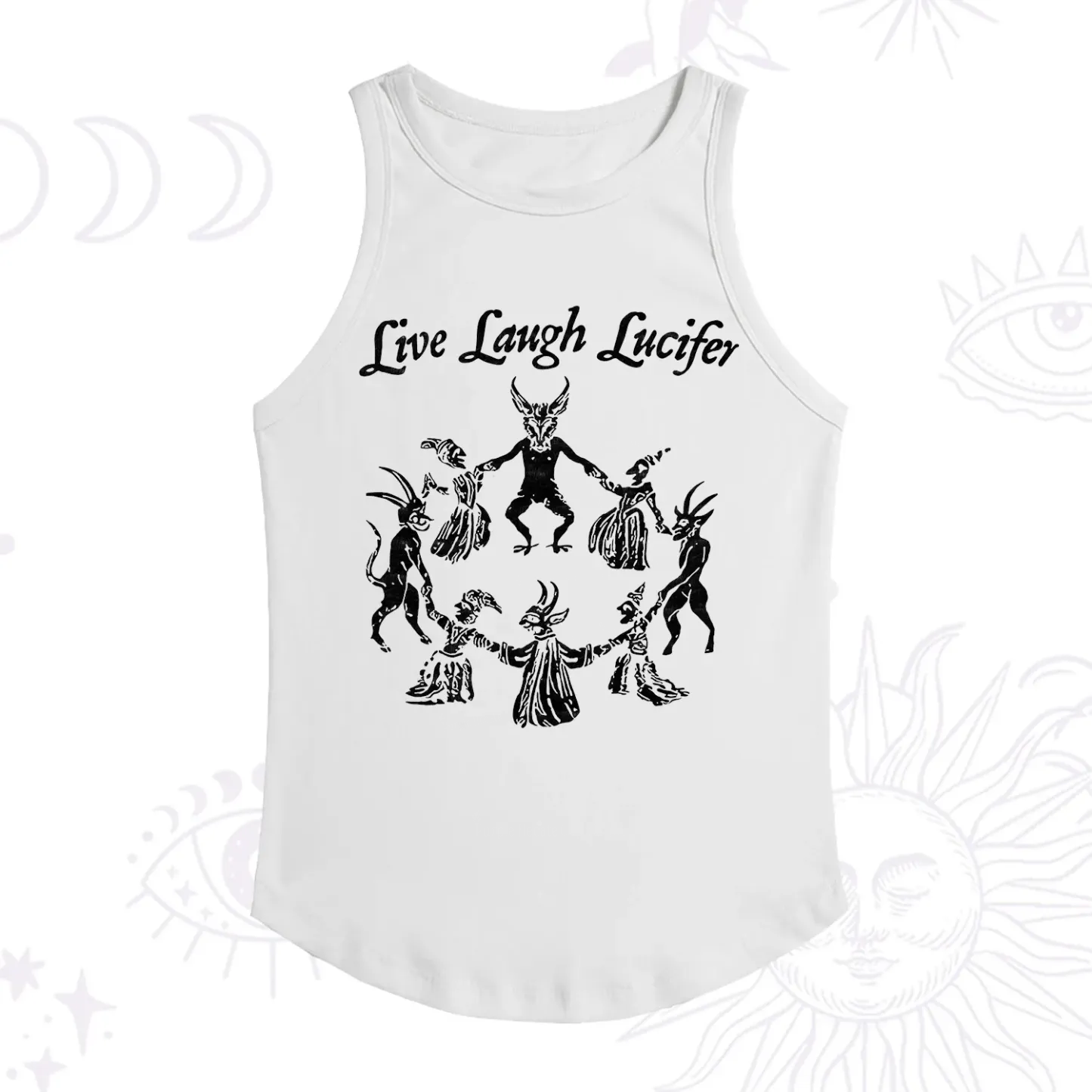 Purplehecate Live Laugh Lucifer Ribbed Tank Top