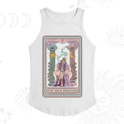 Purplehecate The High Priestess Tarot Card Racerback Tank Top