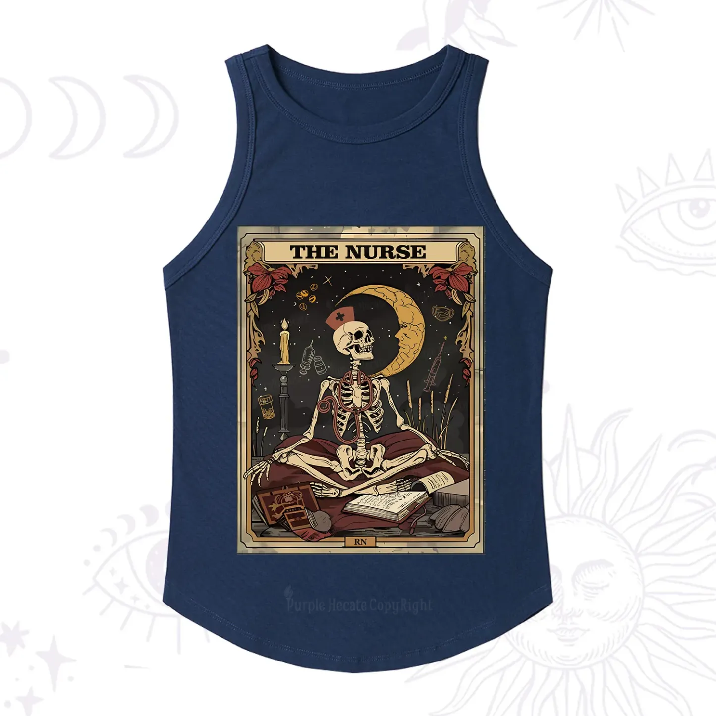 Purplehecate The Nurse Tarot Card Racerback Tank Top