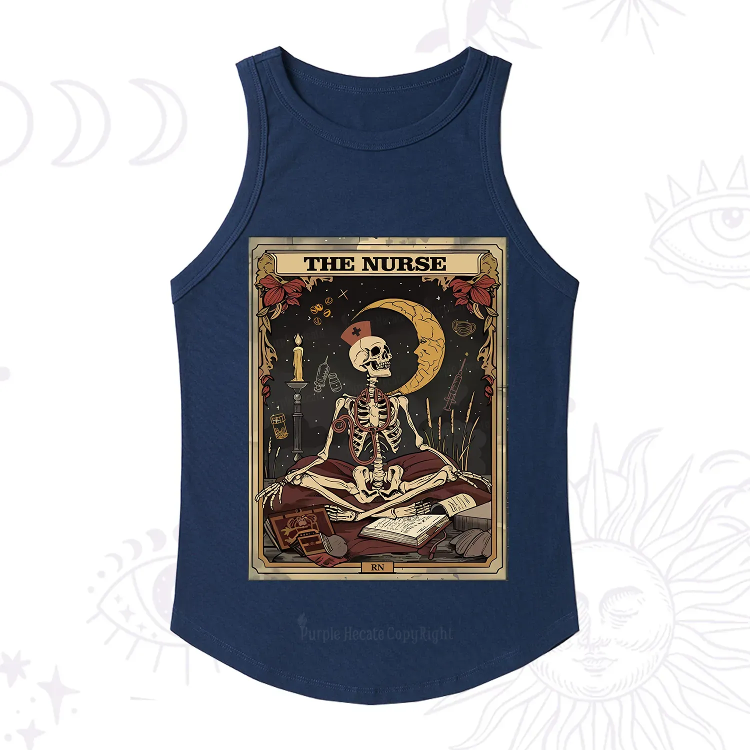 Purplehecate The Nurse Tarot Card Racerback Tank Top