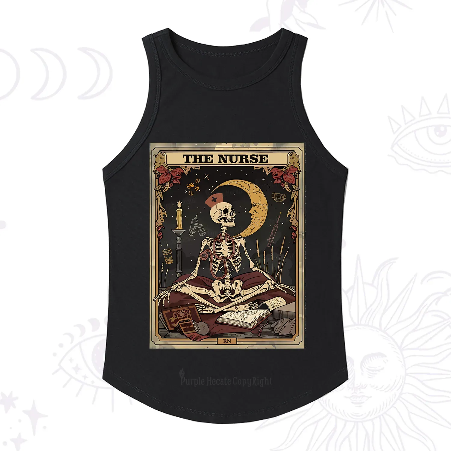 Purplehecate The Nurse Tarot Card Racerback Tank Top