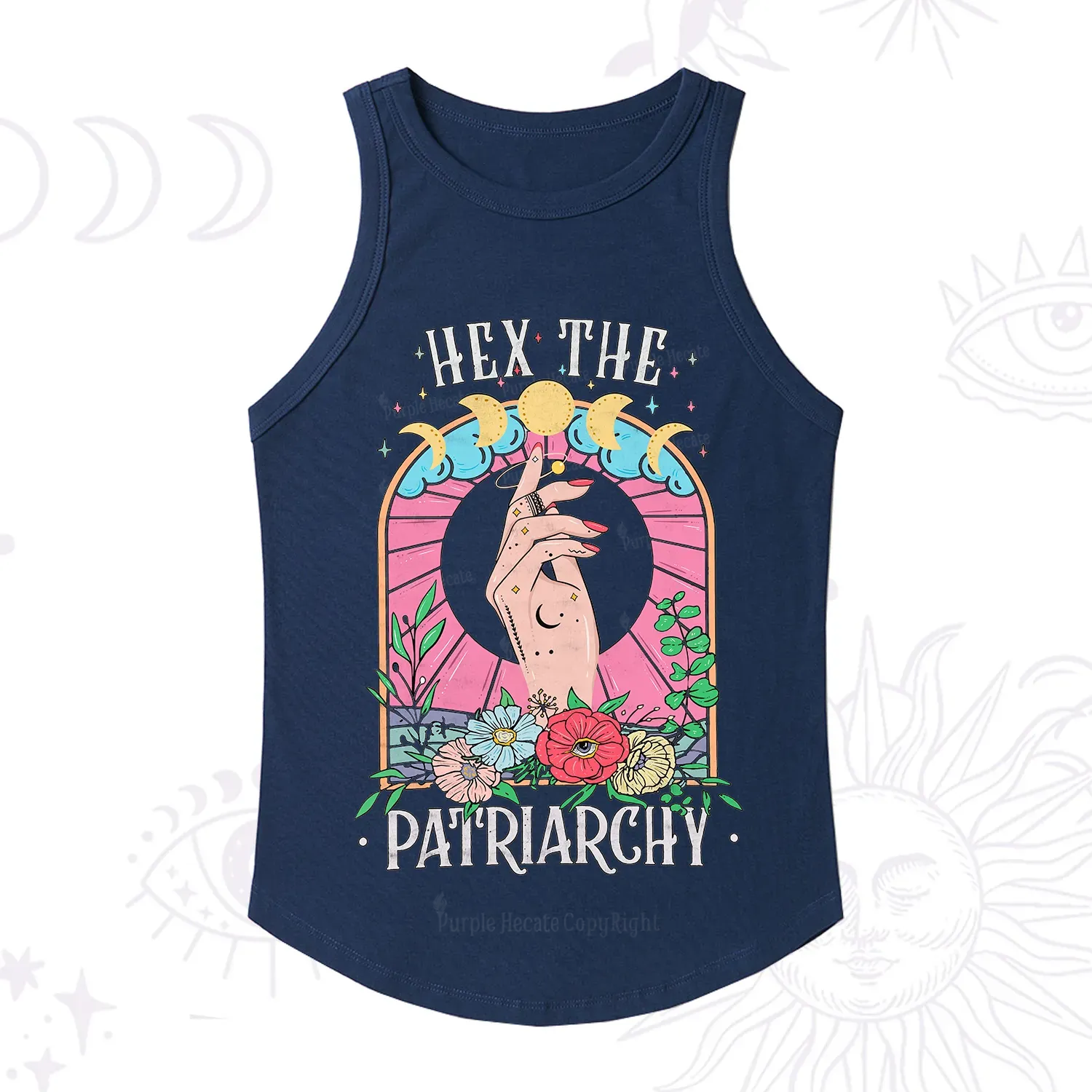 Purplehecate Hex The Patriarchy Racerback Tank Top