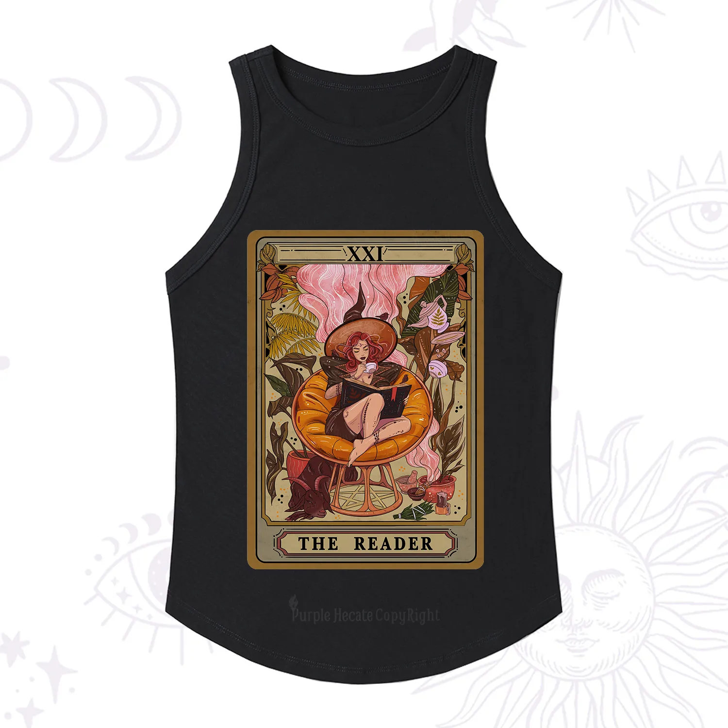 Purplehecate The Reader Tarot Card Racerback Tank Top