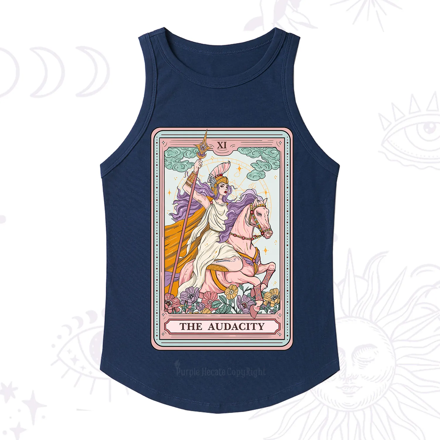 Purplehecate The Audacity Tarot Card Racerback Tank Top