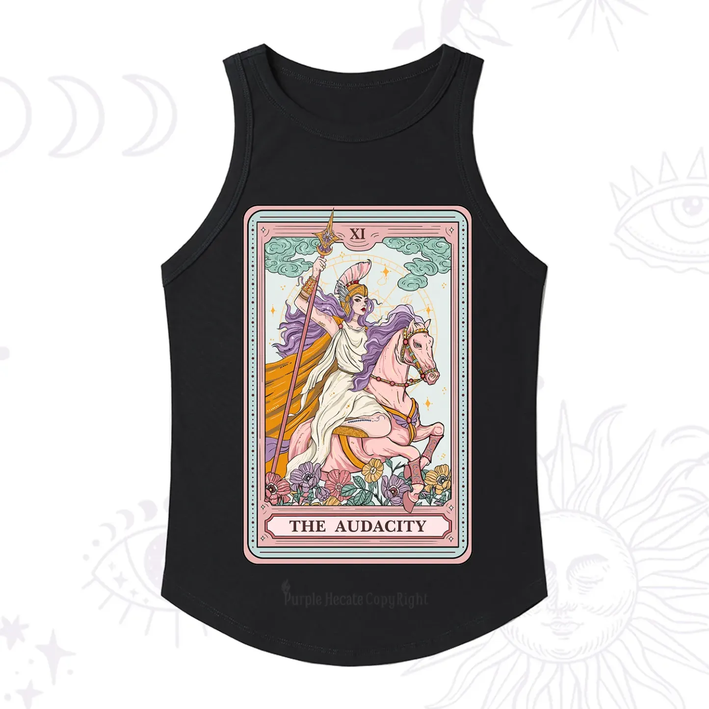 Purplehecate The Audacity Tarot Card Racerback Tank Top
