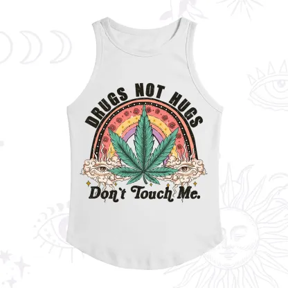 Purplehecate Drugs Not Hugs Racerback Tank Top