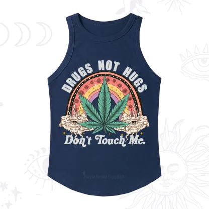 Purplehecate Drugs Not Hugs Racerback Tank Top