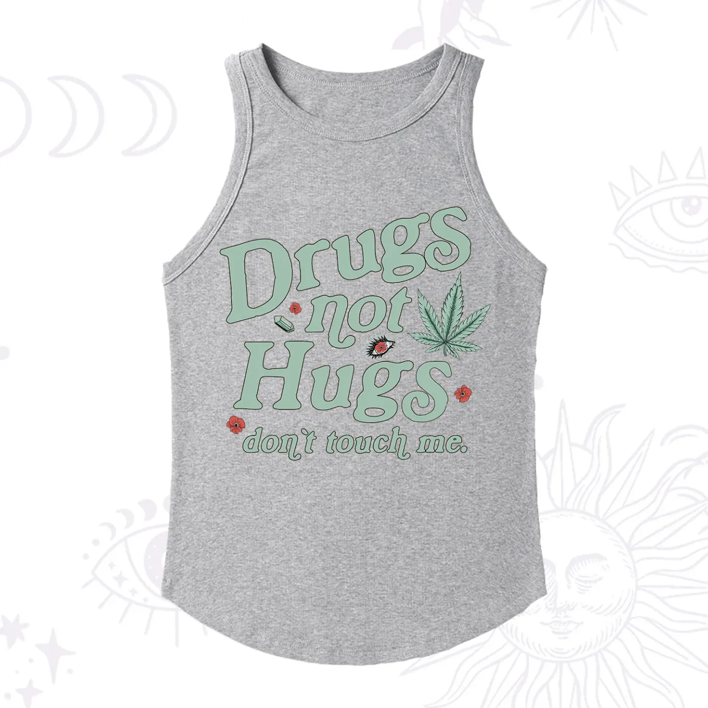 Purplehecate Sarcastic Weed Racerback Tank Top