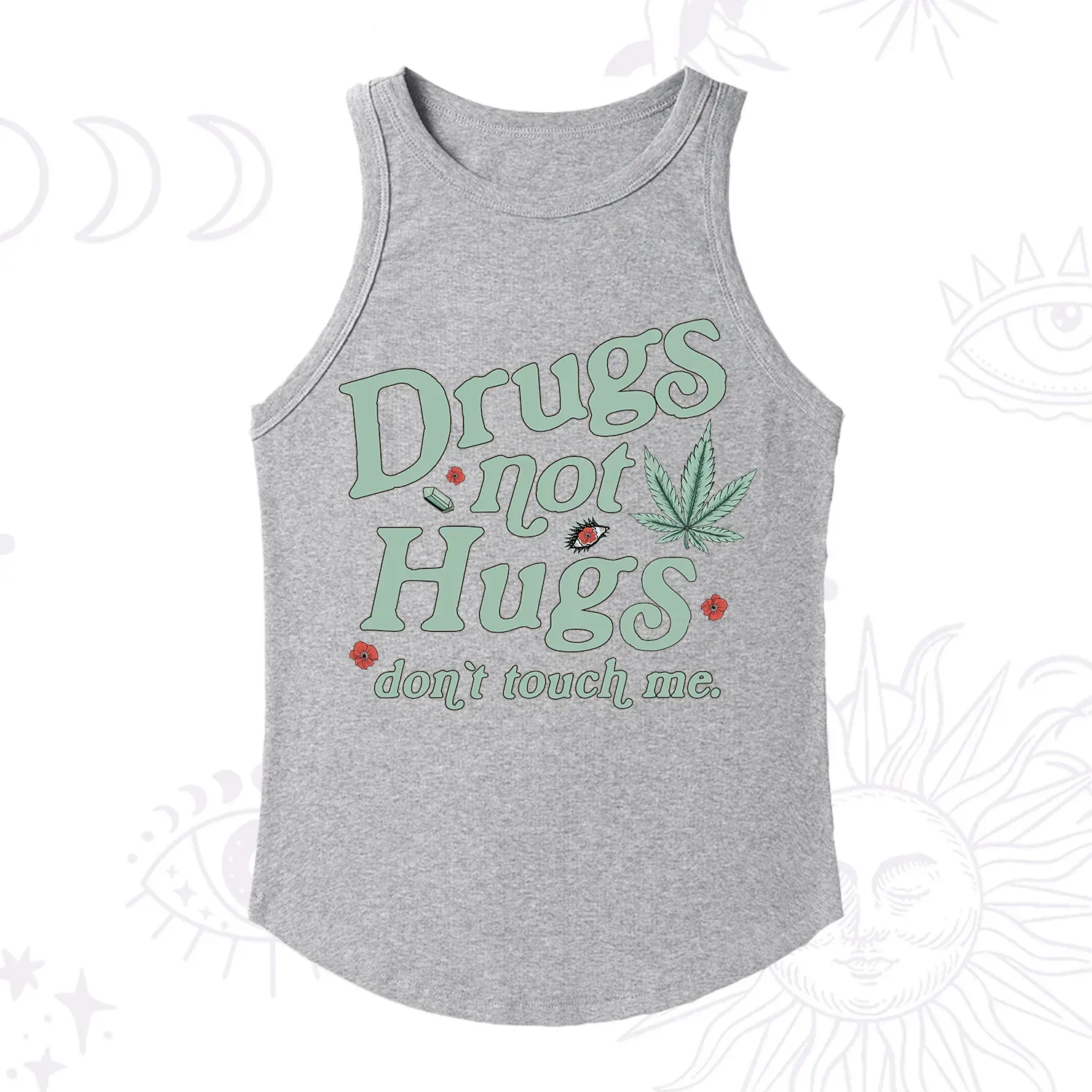 Purplehecate Sarcastic Weed Racerback Tank Top