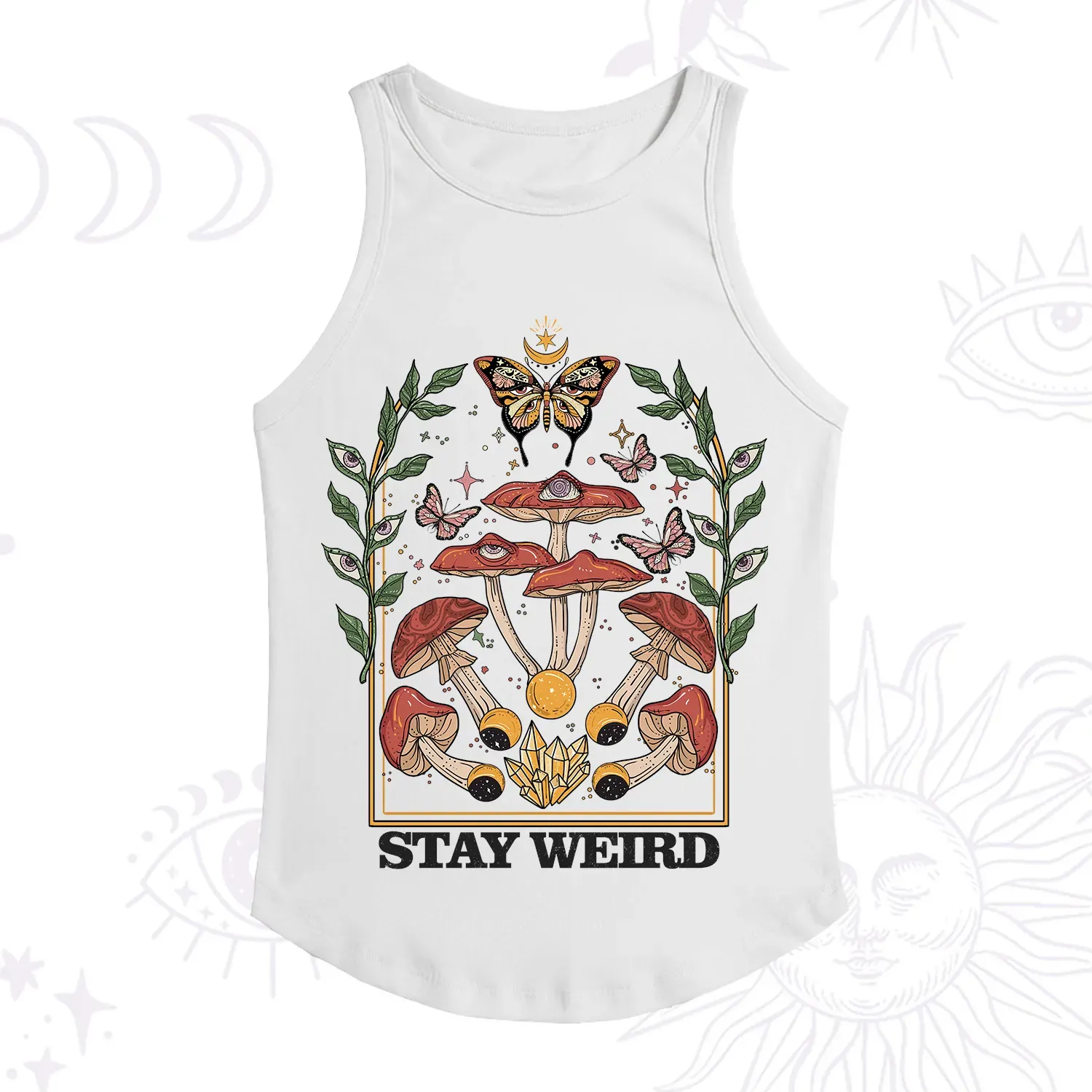 Purplehecate Stay Weird Racerback Tank Top