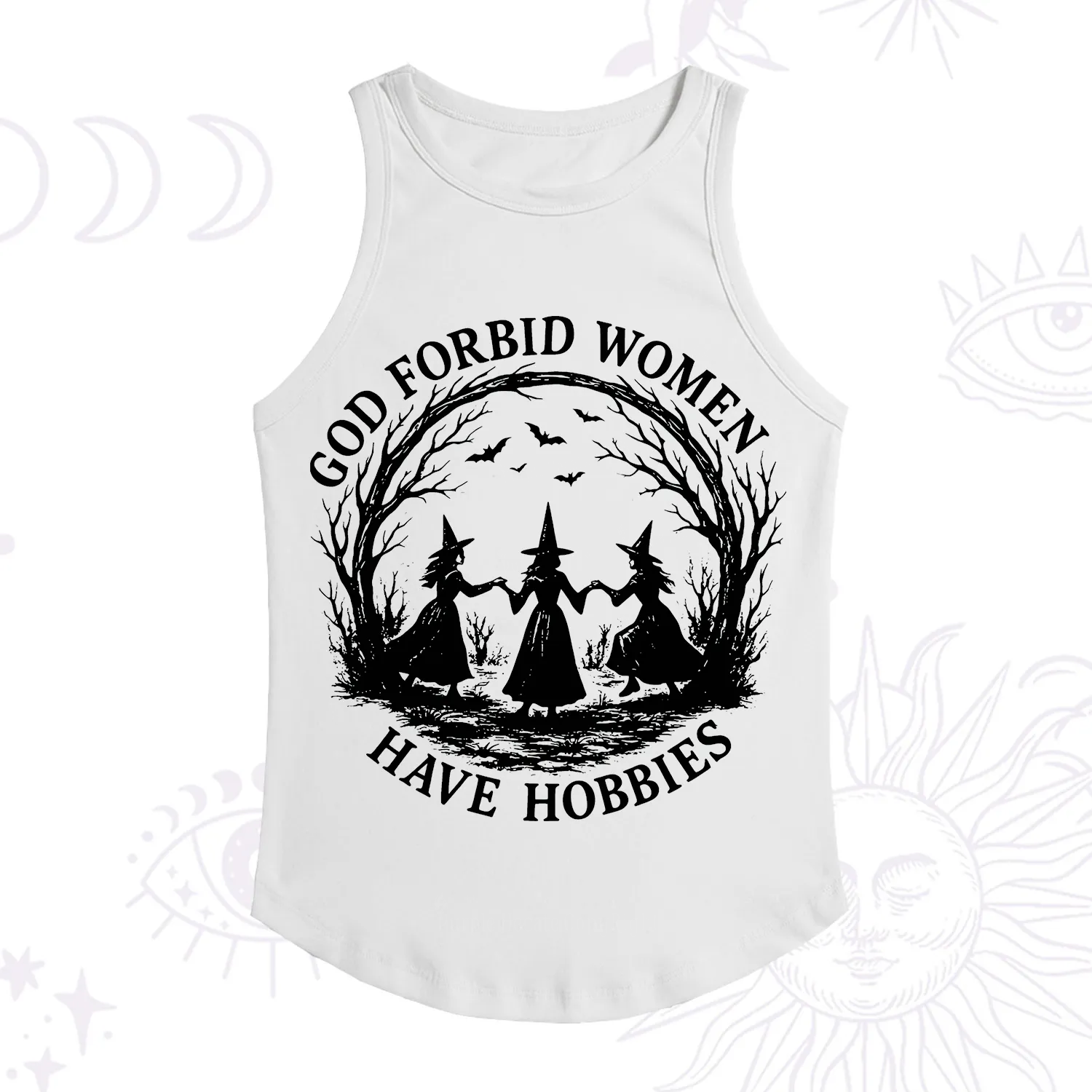 Purplehecate God Forbid Women Have Hobbies Racerback Tank Top